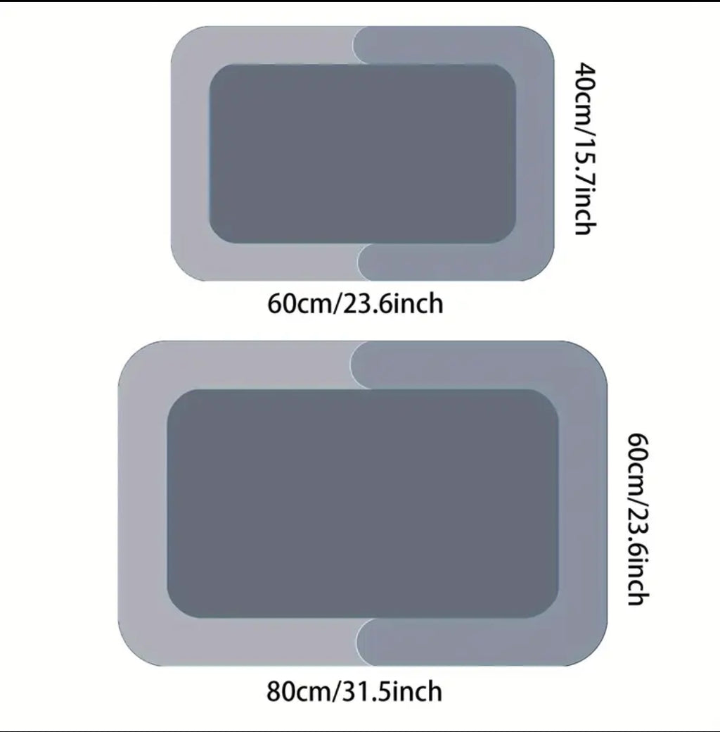 Bathroom Absorbent Floor Mat Stain-resistant Crystal Velvet Carpet