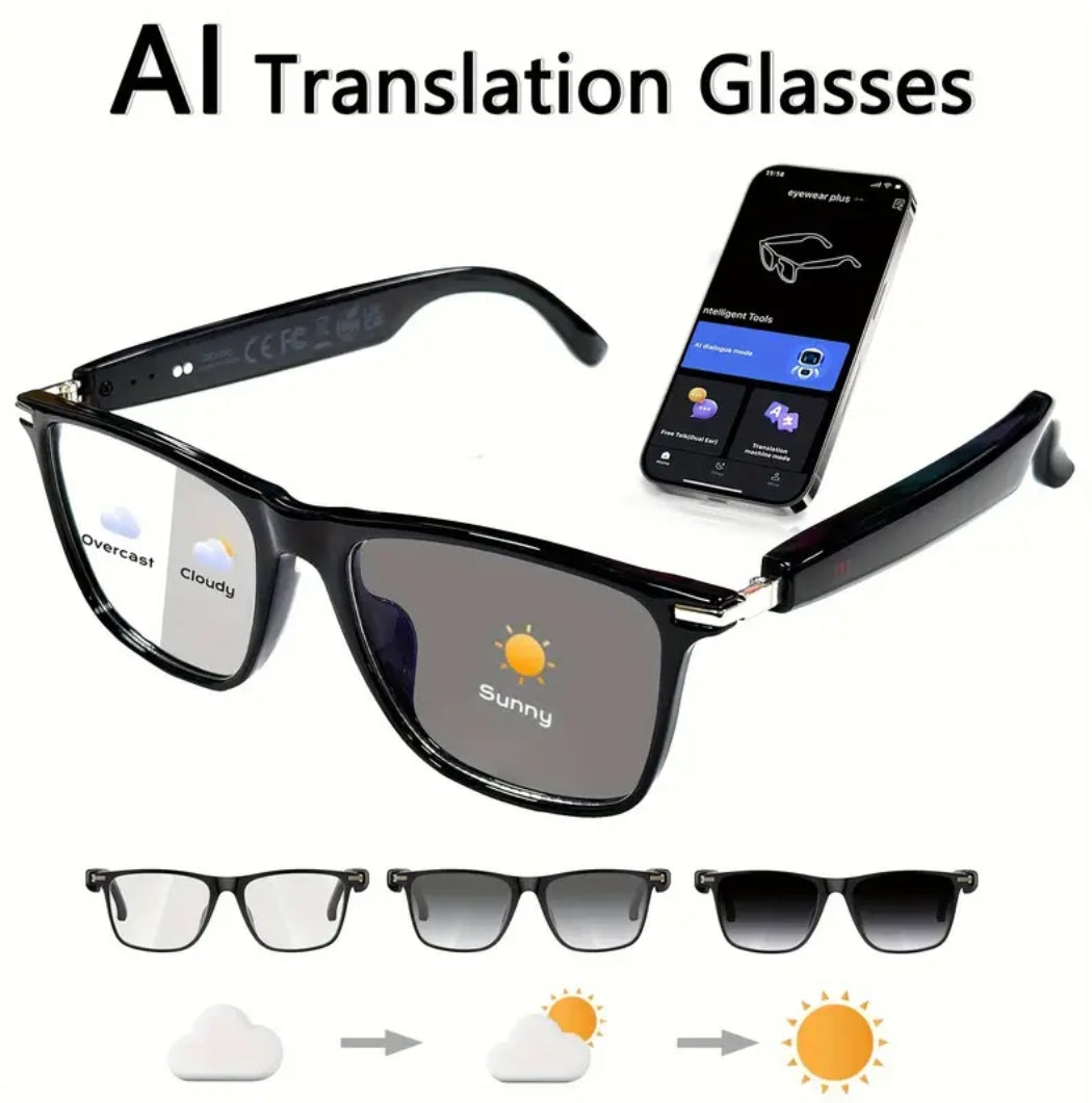 Ai Translation Smart Glasses Photochromic Bluetooth Wireless