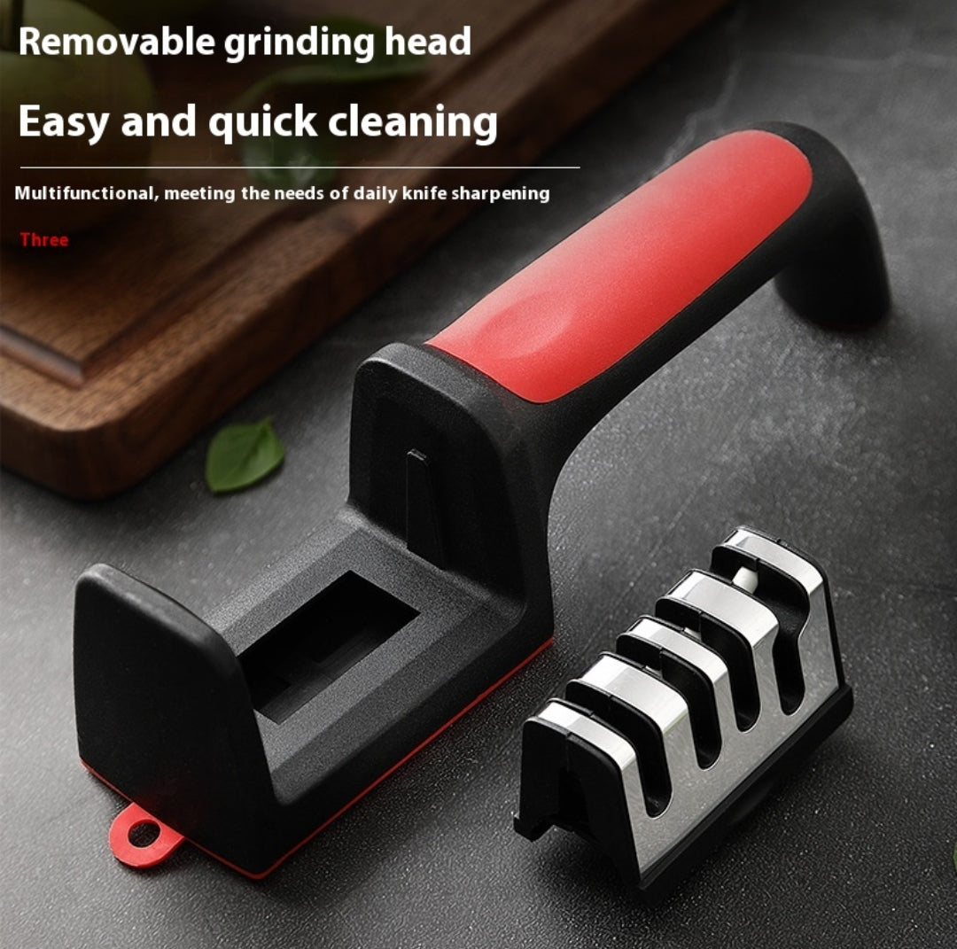 Household Multi-functional Three-section Sharpening Stone Fast Ceramic Sharpening Tool